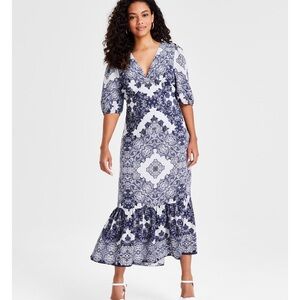 Tinsel Women's Petite Dress PMPrint Short-Sleeve Maxi